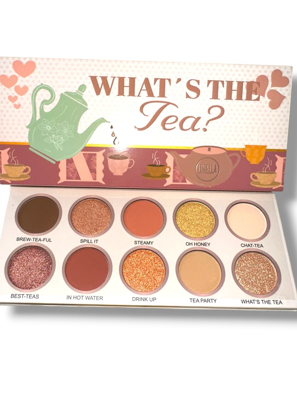 Lurella Cosmetics "What's The Tea?" Eyeshadow Palette tea-theme INDIE NEW GIFTS